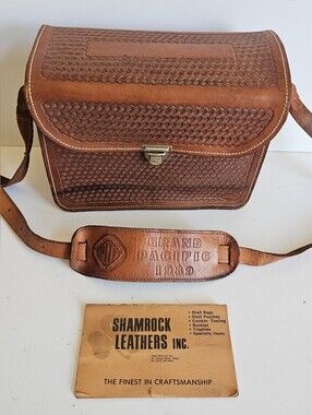 RARE Grand Pacific Railroad (PITA) Grundman's Leather Shooting Satchel 1989